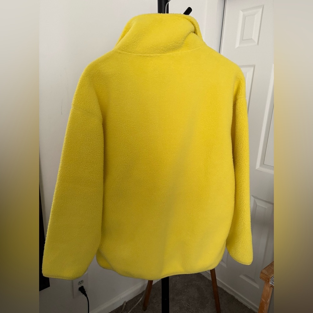 NWT FREE PEOPLE Coco Faux Sherpa Pullover | Lightening Bug MSRP $98 XS Oversized - Picture 9 of 9